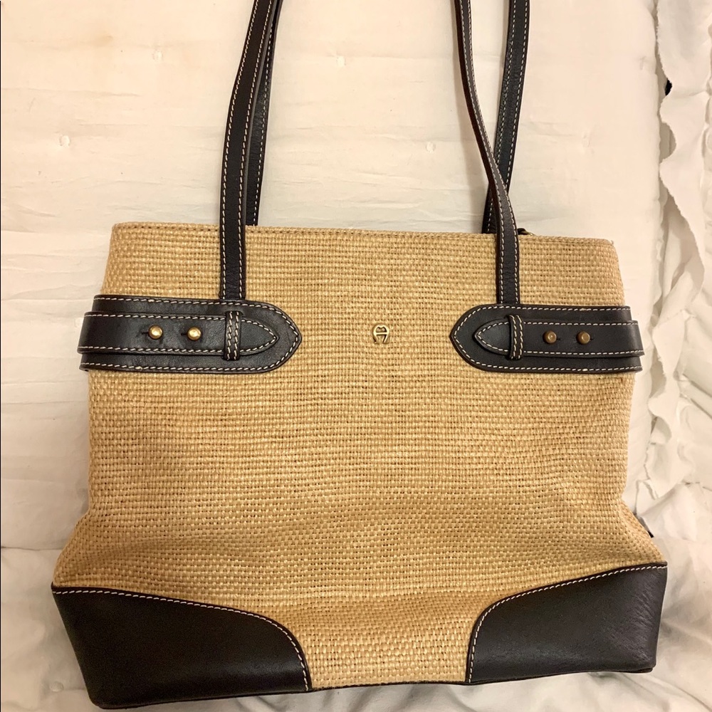 Etienne Aigner Woven style purse.